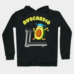 Cute & Funny Avo-Cardio Avocado Cardio Gym Pun Hoodie